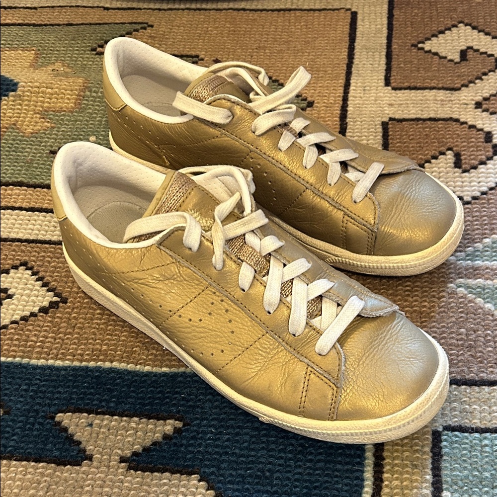Nike Gold Leather Sneakers